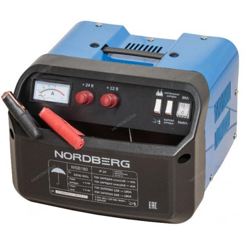 Пуско-зарядное устройство NORDBERG WSB180  220V (12v-24v)ток-180А